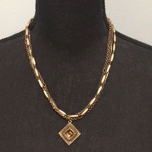 Premier Designs “Old Gold” Reversible Necklace